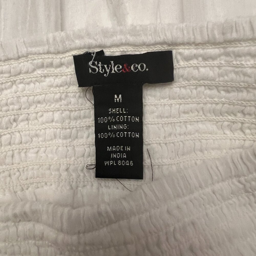 Style & Company Women's Fairy Style Bottom White Skirt, Size M - Picture 3 of 3